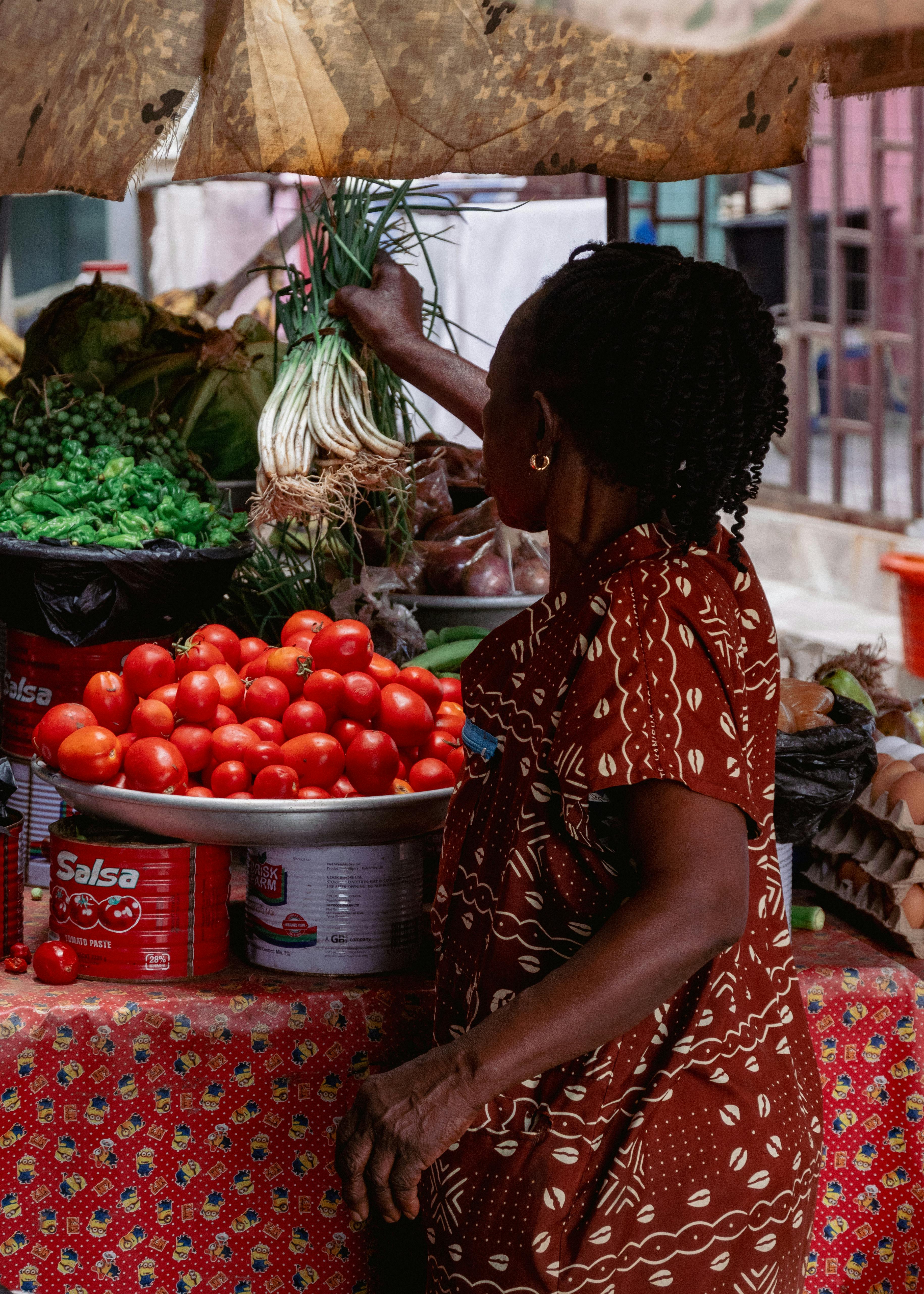 Fruit stall trader