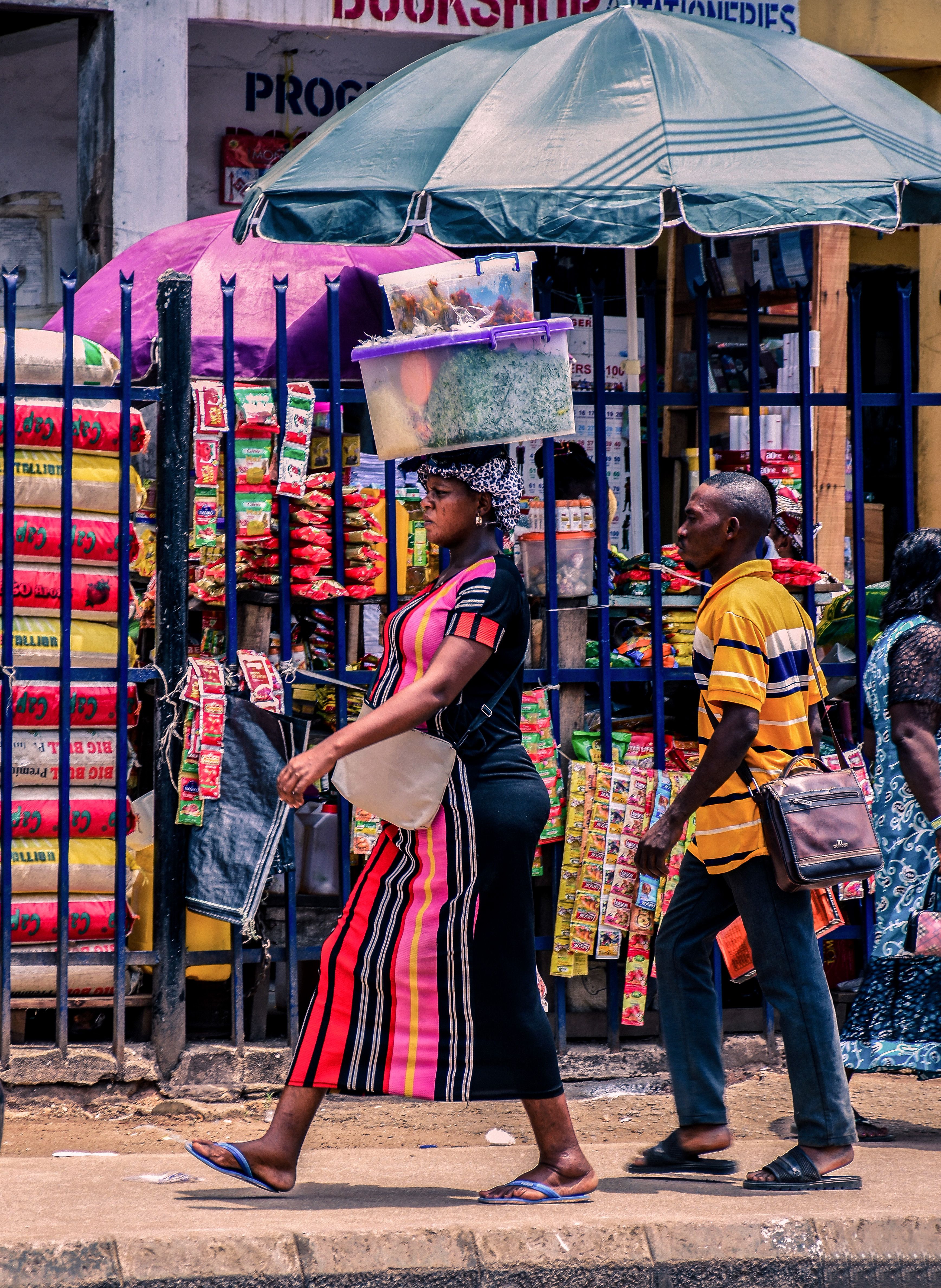Tuckshop owner with stock